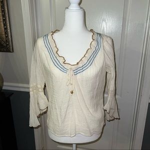 Vintage Y2K/00s ABS Allen Schwartz Bohemian Top
